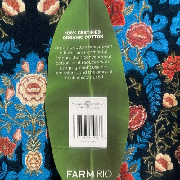 Farm Rio ‼️‼️ Blue Arabesque Floral Jersey
Midi Dress - Picture 5 of 7